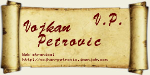 Vojkan Petrović vizit kartica